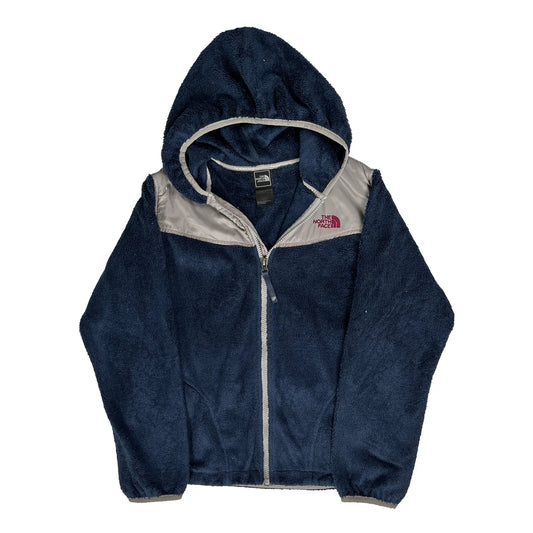 Hooded Fleece Jacket The North Face Fleece Jacket - Large Blue Polyester