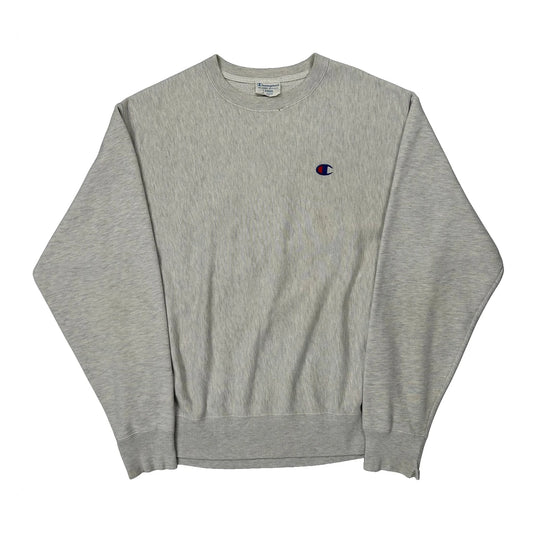 Reverse Weave Champion Sweatshirt - Large Grey Cotton