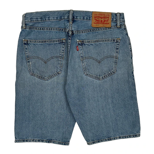 Levis Denim Shorts - 34W 11L Blue Denim