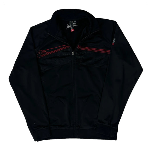 Age 18-20 Quiksilver Collared Track Jacket - XL Black Polyester