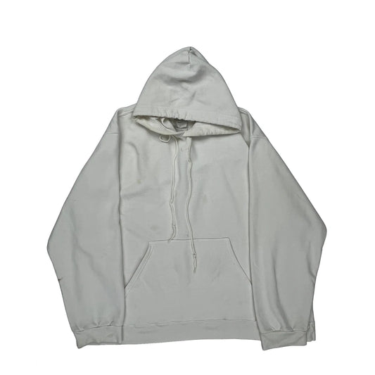 Nike Centre Swoosh Hoodie - 2XL White Cotton