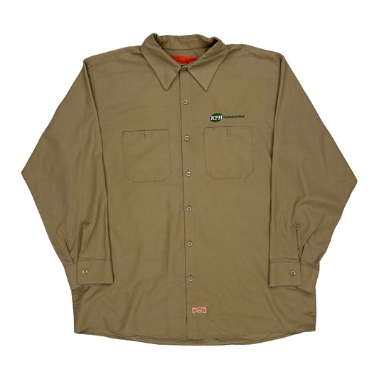 Red Kap Shirt - XL Khaki Polyester Blend