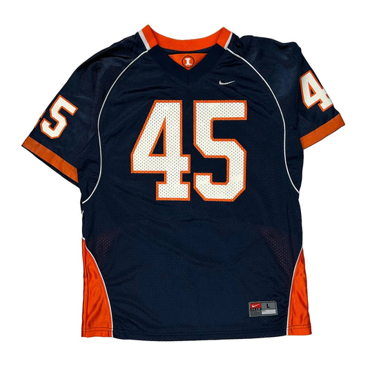 Illinois Nike Age 16-18 Jersey - Large Navy Polyester