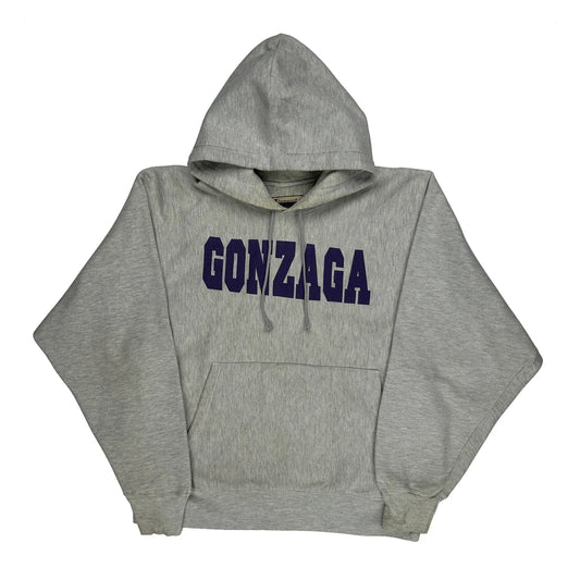 Gonzaga Champion College Hoodie - Large Grey Cotton