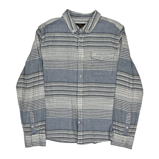 True Religion Striped Shirt - Medium Blue Cotton