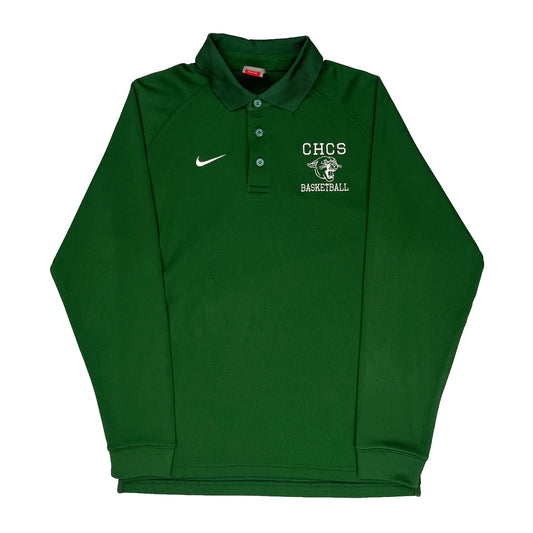 Basketball Nike Polo Shirt - Small Green Polyester