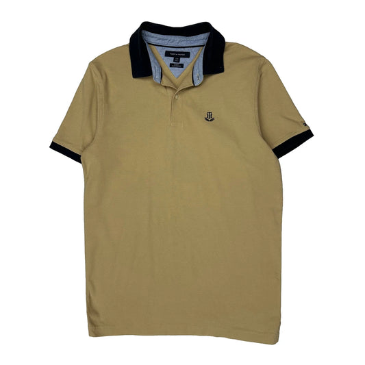 Tommy Hilfiger Polo Shirt - Large Beige Cotton
