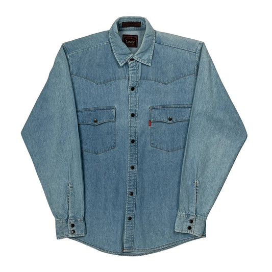 Levis Denim Shirt - Small Blue Cotton