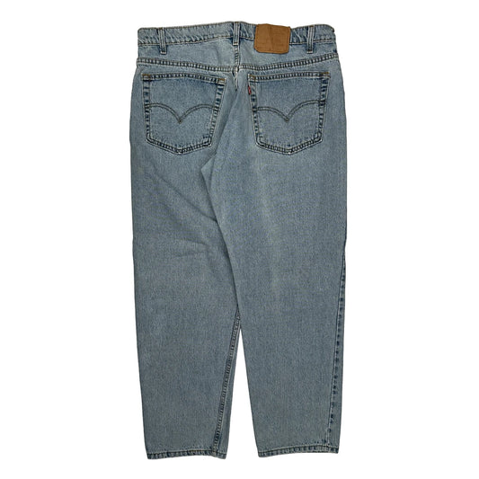 Vintage Made In USA Levis 555 Jeans - 35W 29L Light Wash Cotton