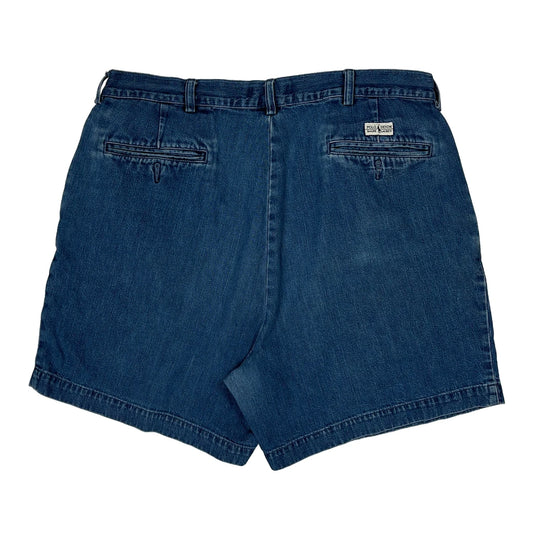 Vintage Polo By Ralph Lauren Denim Shorts - 36W 7L Blue Cotton
