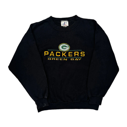 Green Bay Packers Logo Athletics Nfl Sweatshirt - XL Black Cotton Blend