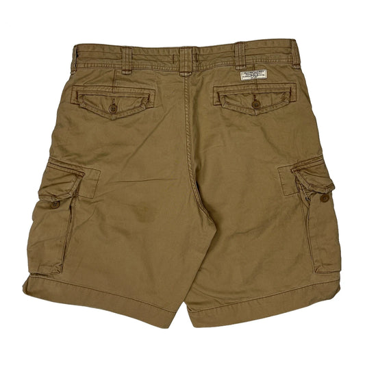 Vintage Polo By Ralph Lauren Cargo Shorts - 36W 9L Khaki Cotton