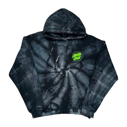 Santa Cruz Tie-Dye Hoodie - Large Black Polyester