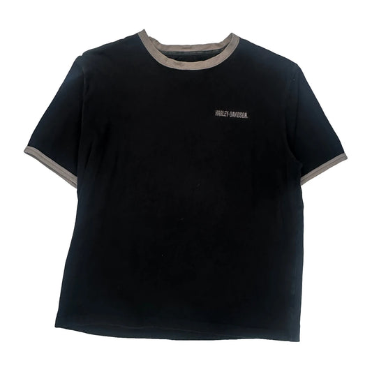 American Legend Harley Davidson Graphic T-Shirt - Large Black Cotton