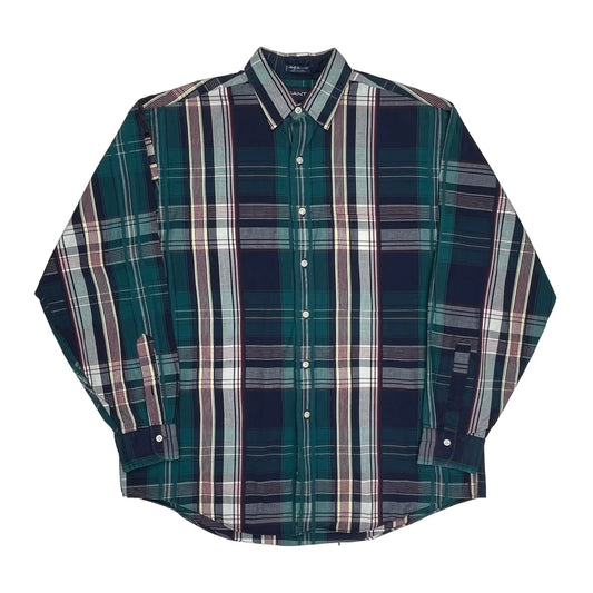 Vintage Gant Checked Shirt - Medium Green Cotton