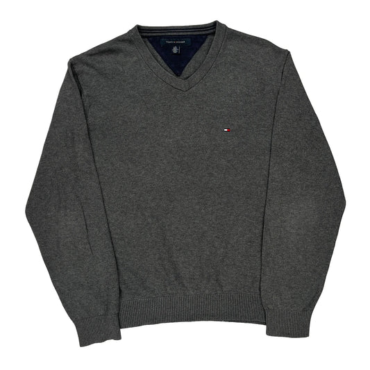 Tommy Hilfiger Jumper - Large Grey Cotton