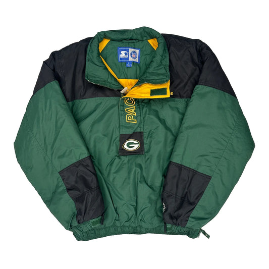 Green Bay Packers Starter Football Puffer - Large Green Polyester