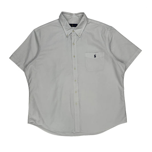 Vintage Ralph Lauren Short Sleeve Shirt - XL White Cotton