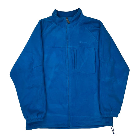 Champion Fleece Jacket - Large Blue Polyester