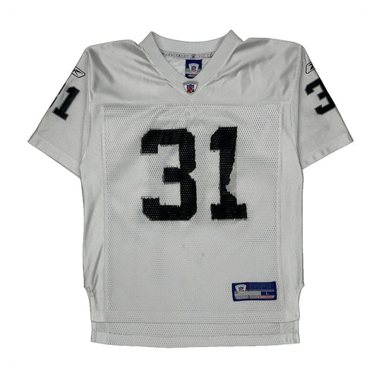 Age 14-16 Reebok Raiders Jersey - Large White Polyester