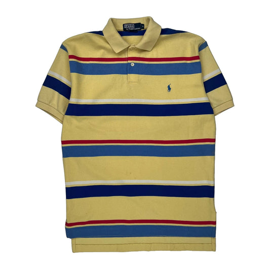 Polo By Ralph Lauren Striped Polo Shirt - Small Red Cotton