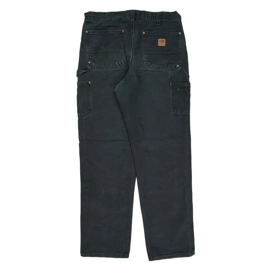 Carhartt Double Knee Carpenter Trousers - 33W 33L Black Cotton