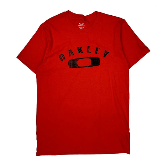 Oakley T-Shirt - Medium Red Cotton