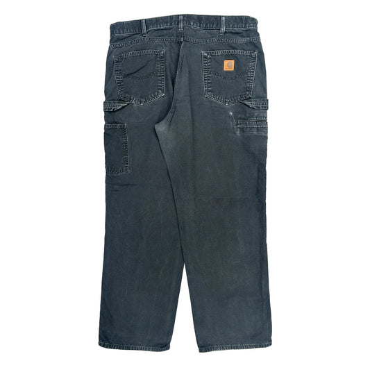 Carhartt Carpenter Trousers - 36W 32L Black Cotton