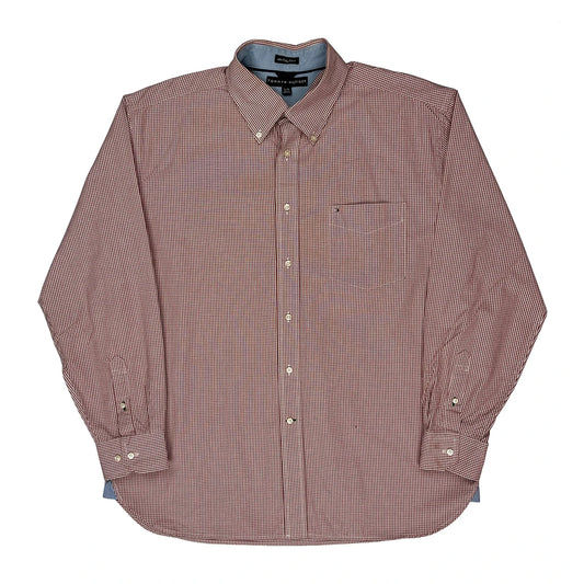 Tommy Hilfiger Checked Shirt - XL Red Cotton