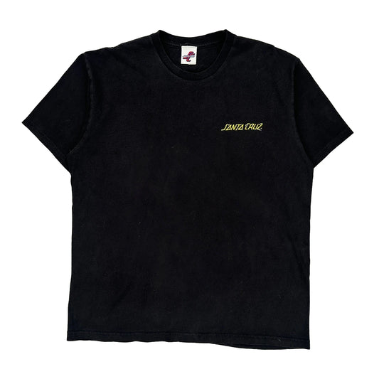 Skateboarding Santa Cruz Graphic T-Shirt - Large Black Cotton