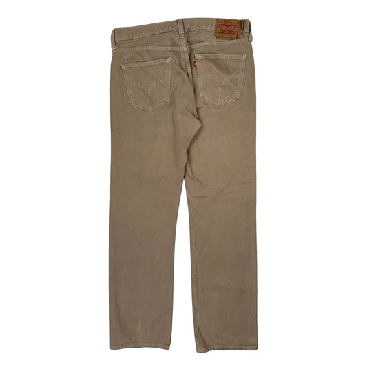 501 Levis Jeans - 36W 33L Beige Cotton
