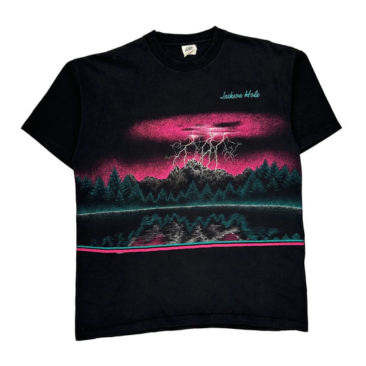 Jackson Hole Habitat Single Stitch T-Shirt - XL Black Cotton