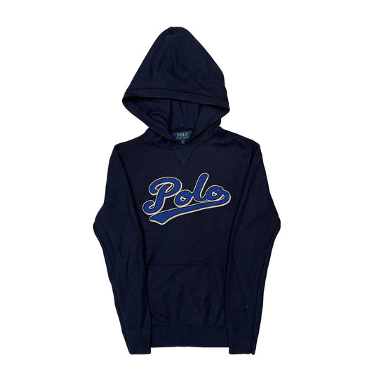 Age 10-12 Polo By Ralph Lauren Spellout Hoodie - Medium Navy Cotton