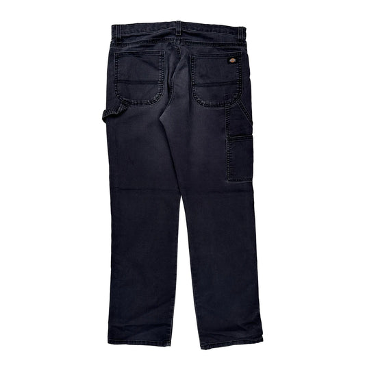 Dickies Carpenter Trousers - 34W 31L Black Cotton Blend
