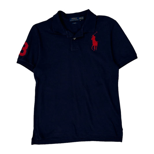 Age 15 Polo By Ralph Lauren Slim Fit Polo Shirt - XL Navy Cotton