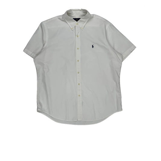 Vintage Ralph Lauren Short Sleeve Shirt - XL White Cotton
