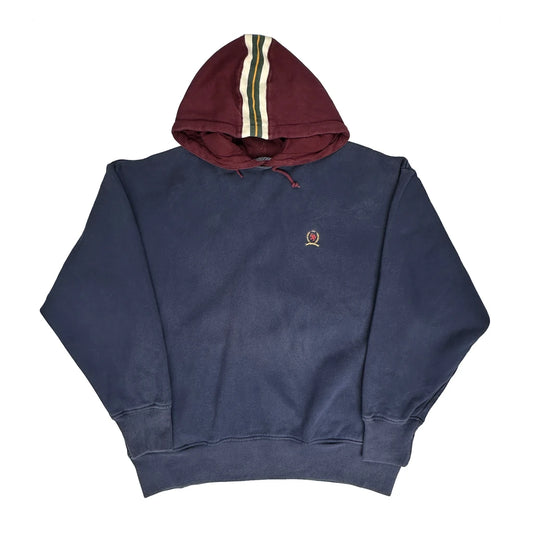 Tommy Hilfiger Hoodie - XL Navy Cotton Blend