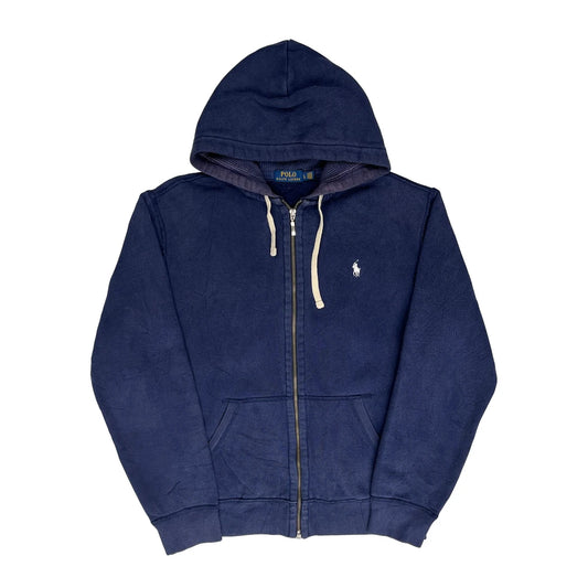 Polo By Ralph Lauren Hoodie - Large Navy Cotton Blend