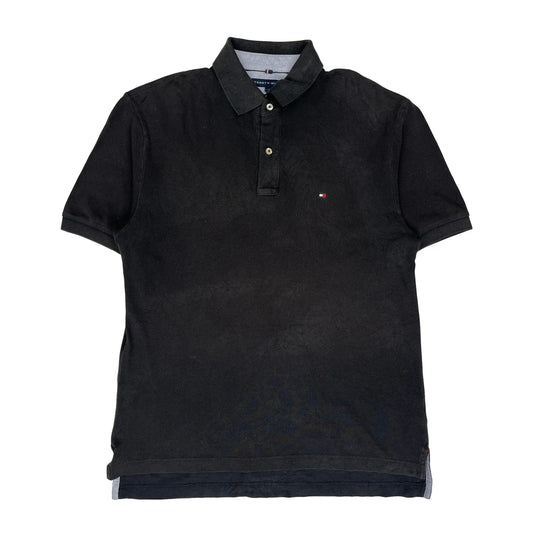 Tommy Hilfiger Polo Shirt - Large Black Cotton