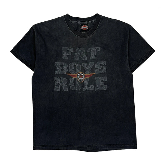 Smaltz'S Harley Davidson Harley Davidson Graphic T-Shirt - Large Black Cotton