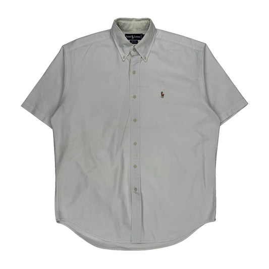 Blaire Ralph Lauren Short Sleeve Shirt - Medium White Cotton
