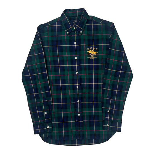 R.L.F.C. Polo By Ralph Lauren Checked Shirt - Small Blue Cotton