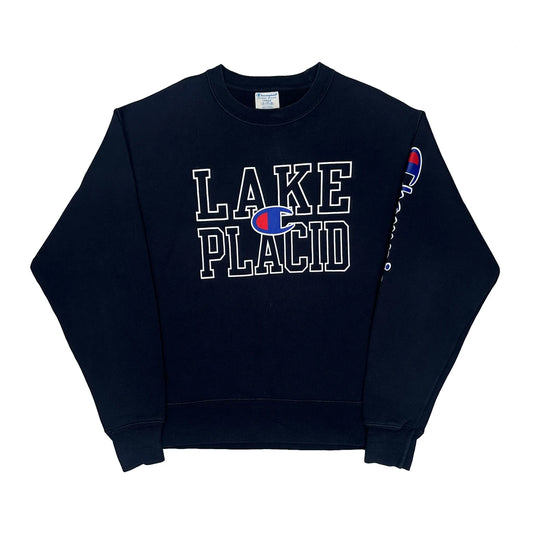 Reverse Weave Champion Sweatshirt - Large Navy Cotton