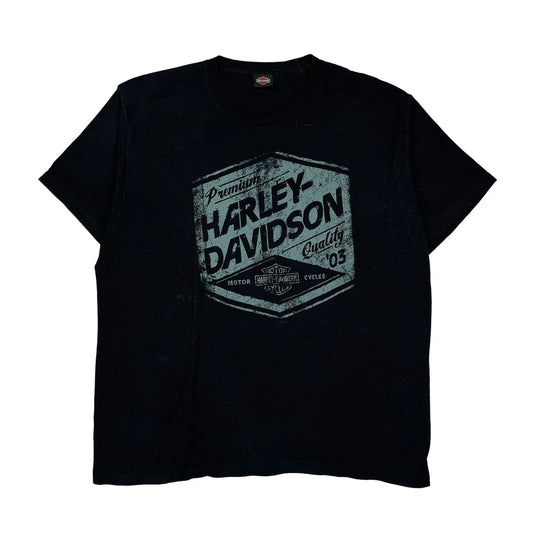 Winnipeg Harley Davidson Graphic T-Shirt - No Size Black Cotton