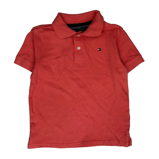 Age 4 Tommy Hilfiger Polo Shirt - Small Red Cotton