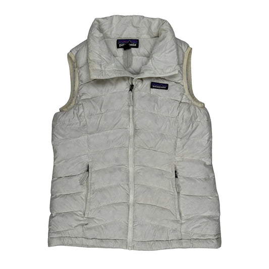 Patagonia Gilet Puffer - Medium White Polyester