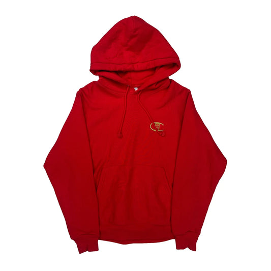 Reverse Weave Champion Hoodie - Small Red Cotton