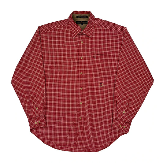Tommy Hilfiger Checked Shirt - Medium Red Cotton