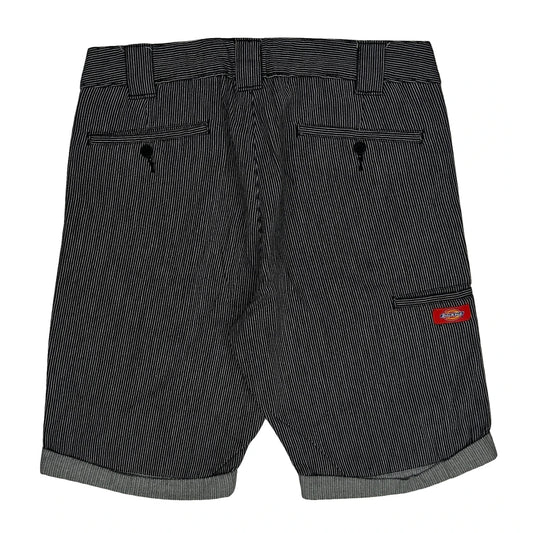 Dickies Pinstripe Shorts - 32W 10L Black Cotton