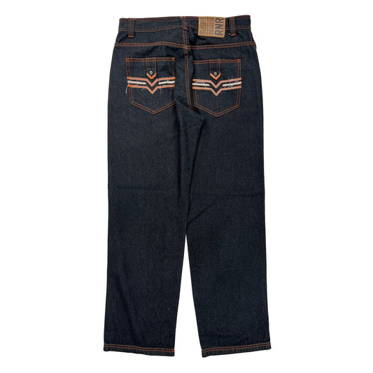 Rock N Run Hip Hop Jeans - 34W 34L Dark Wash Cotton